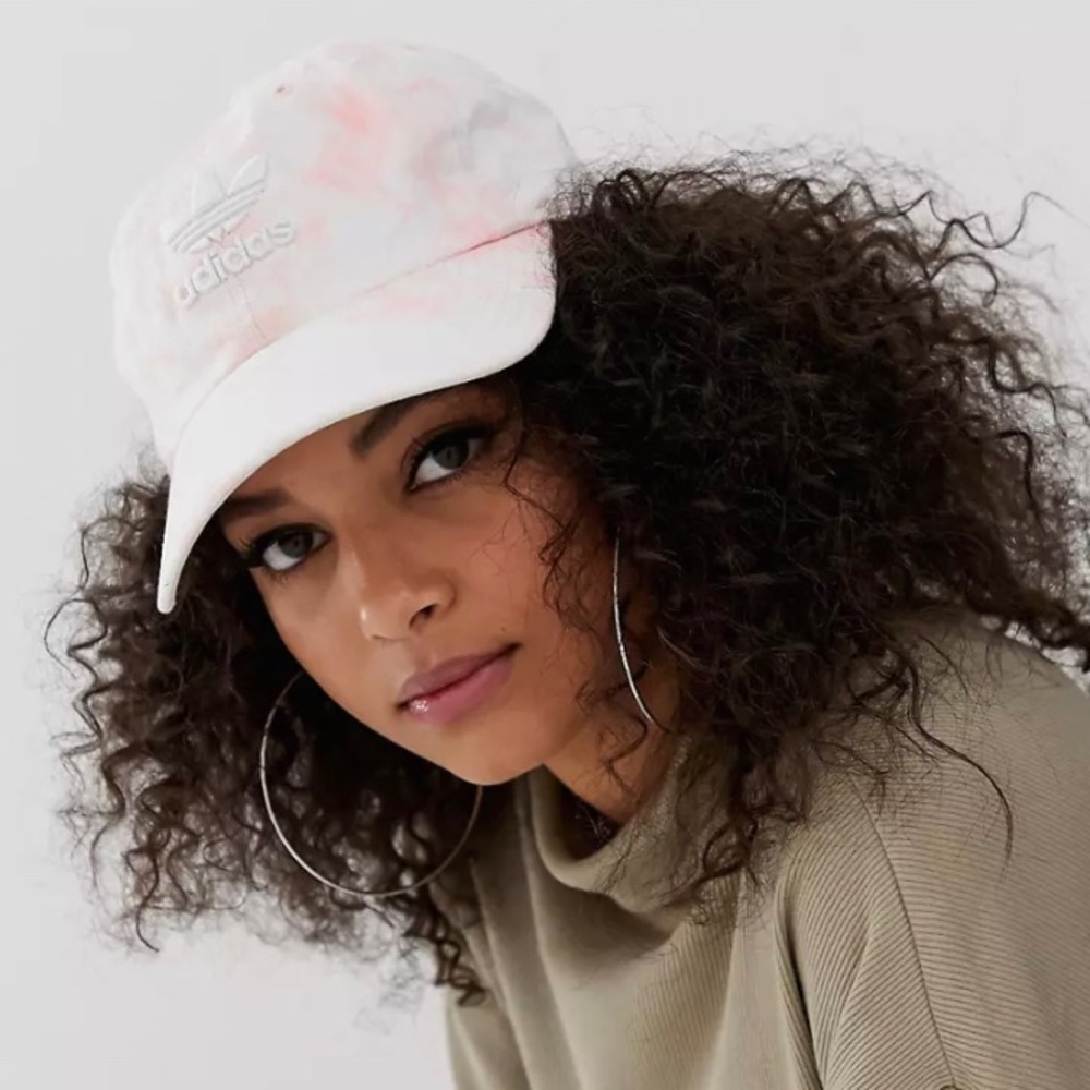 NWT Adidas Pink & White Tie Dye Hat